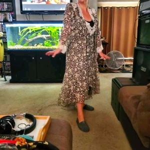 Gorgeous Long Lace Nightgown and Robe